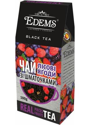 Чай черный edems с кусочками лесные ягоды 100 г (4820149487298)