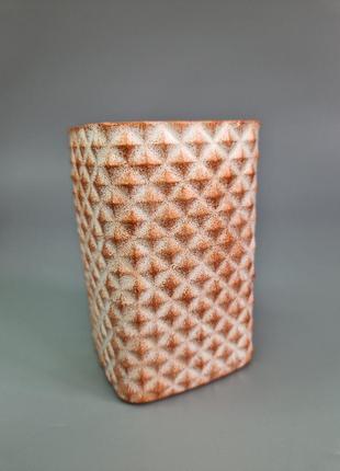Кашпо под искусственные цветы гипсовая ваза для цветов органайзер интерьерный декор ручная работа вазон8 фото