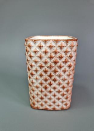 Кашпо под искусственные цветы гипсовая ваза для цветов органайзер интерьерный декор ручная работа вазон9 фото