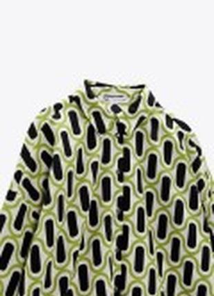 Блуза рубашка с геометрическим принтом