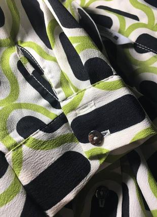 Блуза рубашка с геометрическим принтом