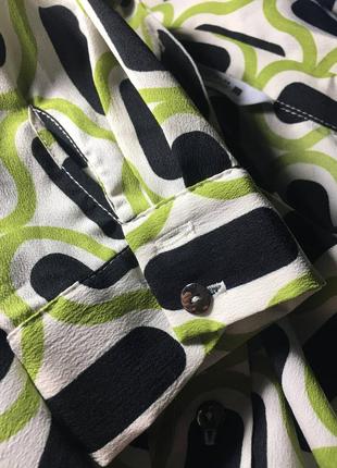 Блуза рубашка с геометрическим принтом