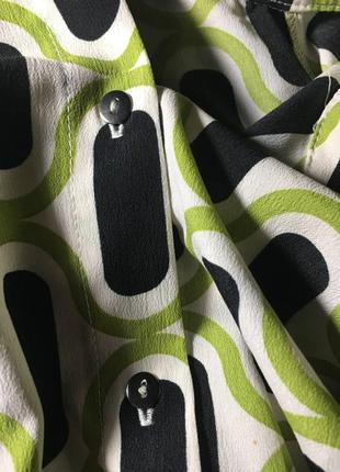 Блуза рубашка с геометрическим принтом