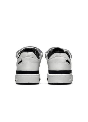 Кроссовки женские adidas forum low white black new4 фото