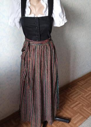 Платье баварское, немецкий винтаж, дирндль,фартук и блузка.