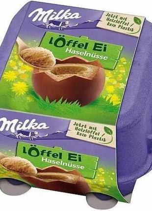 Шоколадні яйця milka loffel ei haselnusse 136 г (7622201791995)