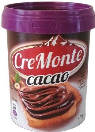 Паста орехово-шоколадная cremonte cacao 400 г (3890000472801)