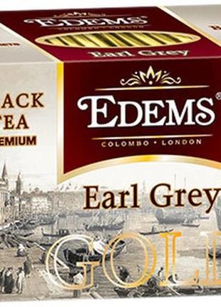 Чай чорний edems ерл грей gold 50 г 25 пакетиків (4820149488684)
