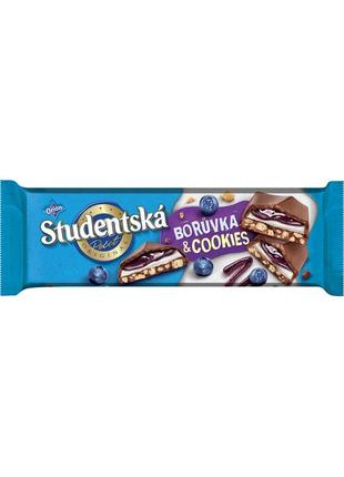 Шоколад studentska boruvka & cookies 235 г (8593893785335)