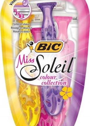Станки бритвенные bic miss soleil colour collection 4 шт (3086123303843)