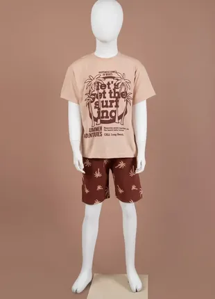 Костюм для мальчиков 40444 летний шорты футболка