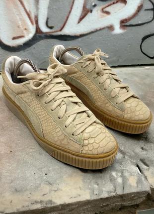 Puma basket platform exoskin пума баскет платформы под крокодила