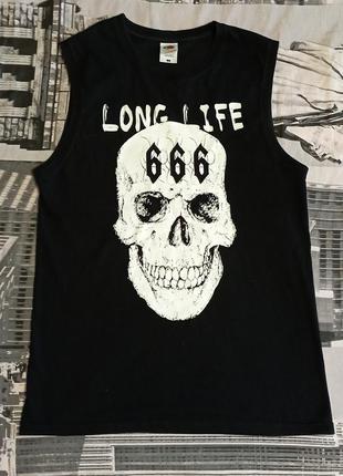 Майка long life 666 у вінтажному стилі