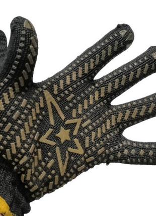 Перчатки звезда черные,защитные перчатки рабочие строительные, перчатки рабочие x/б