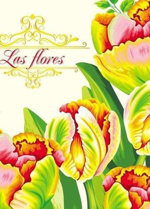 Серветка luxy барвистий цвіт тюльпанів 33х33 см 3 шари 18 шт (4820212002373)