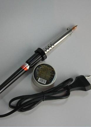 Паяльник 60 вт для олова для пайки проводов 220 в канифоль олово, электрический паяльник 60 вт набор для пайки