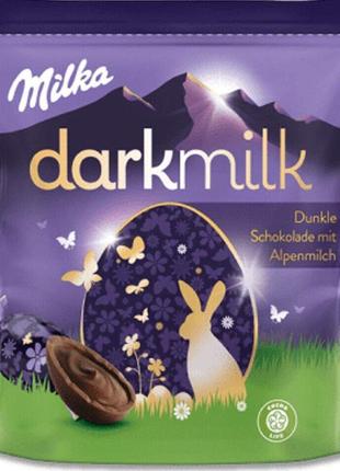 Шоколадные яйца milka darkmilk 100 г (7622201675585)
