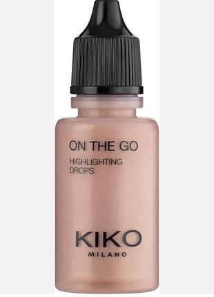 Рідкий хайлайтер kiko milano on the go highlighting drops