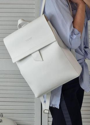 Жіноча стильна та якісна сумка з еко шкіри білий
