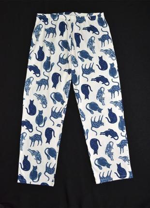Пижамные домашние штаны m&amp;s трикотаж хлопок100% р.l