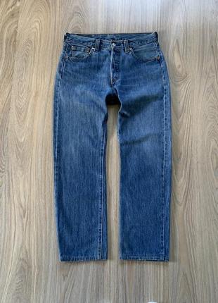 Чоловічі оригінальні щільні вінтажні джинси levis 501