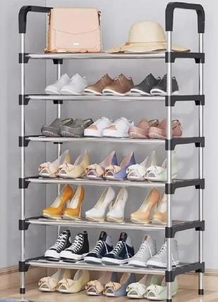 Полиця для взуття 6 секцій new shoe rack 56 х 28 х 113 см