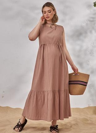 Платье для беременных и кормящих мам noemie dr-24.041 (цвет капучино)
