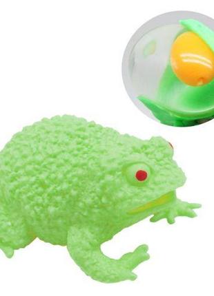Іграшка-антистрес "жабка з яйцем", зелений