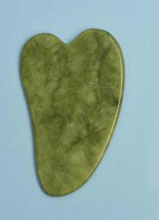 Нефритовий набір 3 в 1 скребок гуаша + нефритовий ролер для обличчя + роликовий...