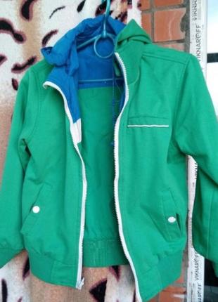 Куртка ветровка трансформер бомпер толстовка капюшоном олимпийка подлетку мальчику двусторонняя куртая кофта зепкая дождевик