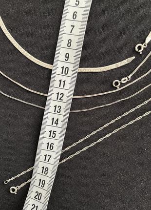 Вінтажний срібний плоский чокер кольє ланцюжок зі срібла італія вінтаж 80ті срібло 925 як золото7 фото