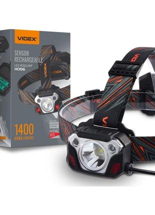 Налобный светодиодный фонарик videx vlf-h056 1400lm 6500k