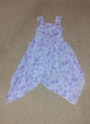 Ошатна, нарядна сукня, плаття шифон віл 7 років