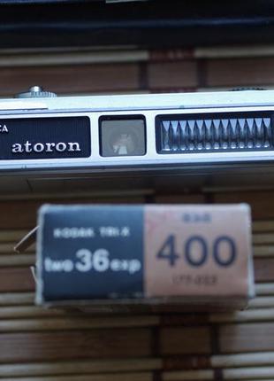Миниатюрный фотоаппарат yashica atoron + фотопленка kodak tri-x 400
