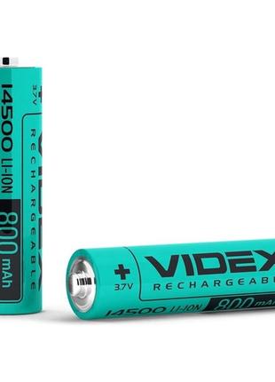 Аккумулятор videx литий-ионный 14500 (без защиты) 800mah bulk/1шт