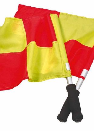 Прапорець лайнсмена аматорський select lineman's flag classic, 2 прапора (231) жовтий/кр