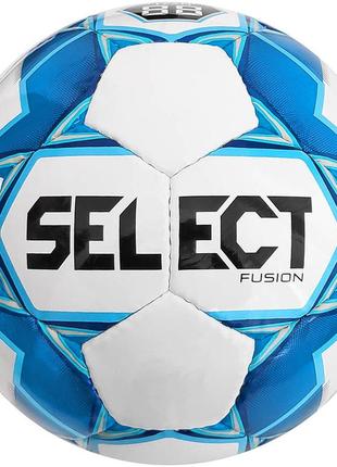 М'яч футбольний select fusion (005) бел/сін, розмір 3