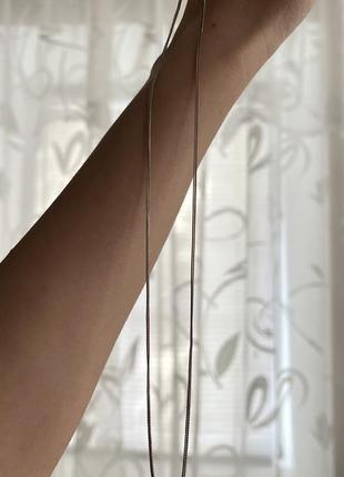 Цепочка панцирьная серебряная из серебра 925 пробы 58 см цепочка винтажная как золото