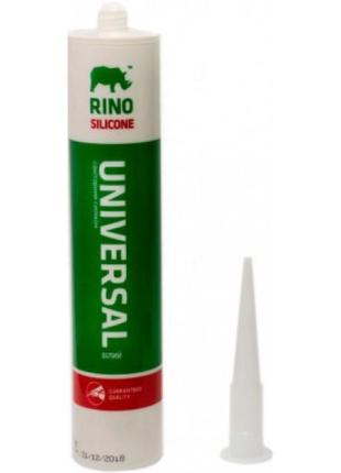 Санитарный силиконовый герметик rino (белый rs-301), 300 мл