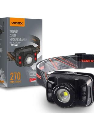 Налобний світлодіодний ліхтарик videx vlf-h045z 270lm 5000k