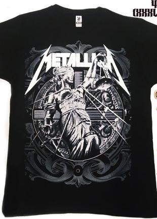 Футболка metallica "and justice for all", чорна, розмір 4xl (xxxl euro)