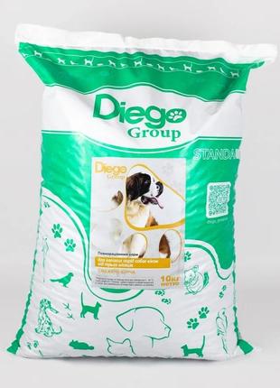 Корм для собак diego group для крупных пород от 3-х месяцев с курицей 10 кг