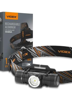 Налобный светодиодный фонарик videx vlf-h065a 1200lm 5000k