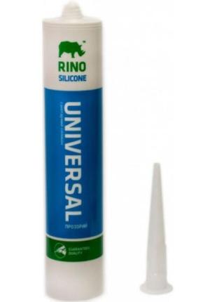 Санитарный силиконовый герметик rino (прозрачный rs-300), 300 мл