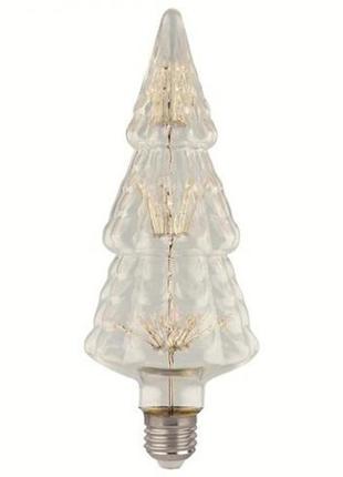 Лампа светодиодная декоративная "pine" 2w красная e27