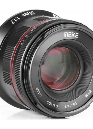 Объектив meike 50mm f/1.7 mc mk-50 для sony e-mount полный кадр, ручной фокус