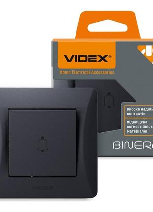 Кнопка звонка черный графит videx binera