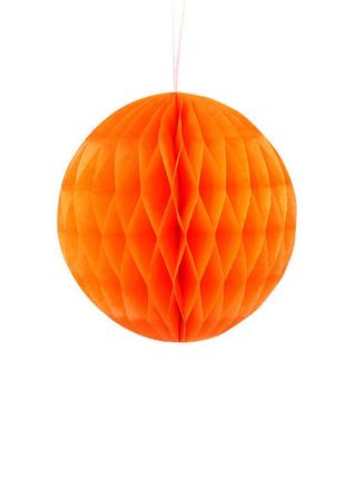 Куля з паперу соти 25 см помаранчевий