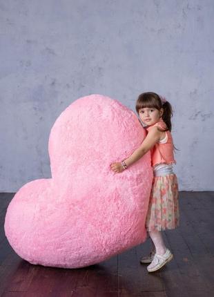 М'яка іграшка подушка "серце" 150 см рожева (yk0139)