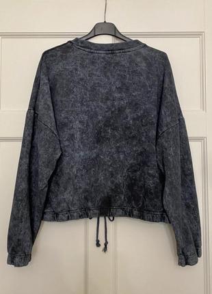 Укороченный свитшот в супермодной технике тай дай pep & co серого цвета кофта...